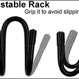 YYST Flexible Over The Seat Hard Hat Rack Holder Back Seat Hanger Headrest Hanger Headrest Hook (Black X 2 Pack)