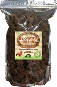 most popular! buckin’ good brownie bites low sugar, low starch horse treats (peppermint, 3 lb. refill bag)