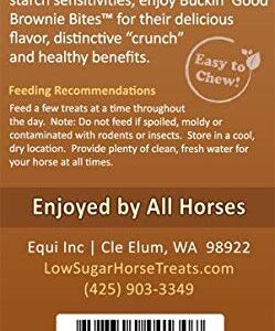 Most Popular! Buckin’ Good Brownie Bites Low Sugar, Low Starch Horse Treats (Peppermint, 3 lb. Refill Bag)