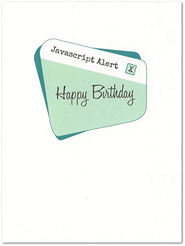 Javascript Computer Birthday Card (4.25" X 5.5") by Nerdy Words