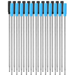 jovitec 24 pieces replaceable ballpoint pen refills smooth writing 4.5 inch (11.6 cm) and 1 mm medium tip (black and blue)