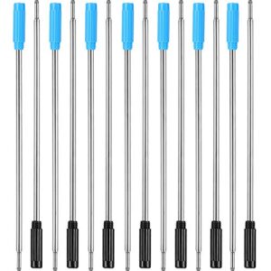 Jovitec 24 Pieces Replaceable Ballpoint Pen Refills Smooth Writing 4.5 Inch (11.6 cm) and 1 mm Medium Tip (Black and Blue)