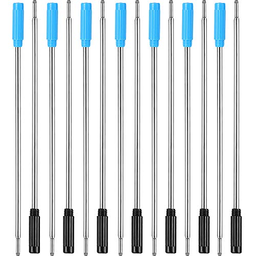 Jovitec 24 Pieces Replaceable Ballpoint Pen Refills Smooth Writing 4.5 Inch (11.6 cm) and 1 mm Medium Tip (Black and Blue)
