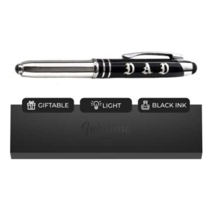 dad engraved multi-function luxury gift pen with flashlight, touch stylus, and writing tip - father's day christmas birthday gift idea for dad from son daughter kids