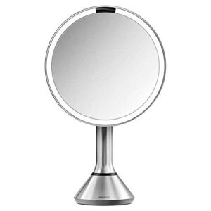 simplehuman tabletop mount st3200 8” round sensor mirror w/ 5x/10x magnification