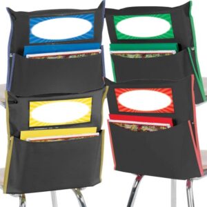 really good stuff store more black grouping chair pockets - 4-color piping - set of 32