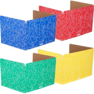 Really Good Stuff Standard Privacy Shields - Set of 12-4 Group Colors - Star & Swirl - Matte