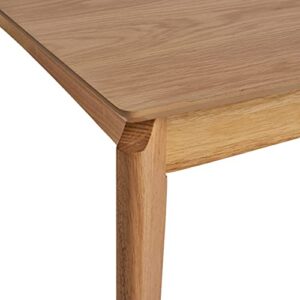 Christopher Knight Home Alma Dining Table, 6-Seater, Rubberwood with Walnut Veneer, Mid-Century, Natural Oak Finish