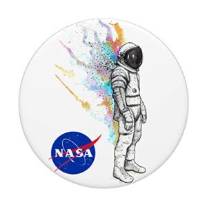 NASA Logo Astronaut Flames PopSockets PopGrip: Swappable Grip for Phones & Tablets