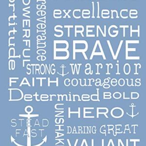 BlankieGram “Bravery” Throw Blanket – Gift Ideas and Gifts for Women and Men Make Great Comfort Gifts, Blue