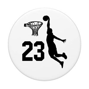 Number 23, #23 , Basketball Gifts for Men, Boys, Teens, Kids PopSockets PopGrip: Swappable Grip for Phones & Tablets