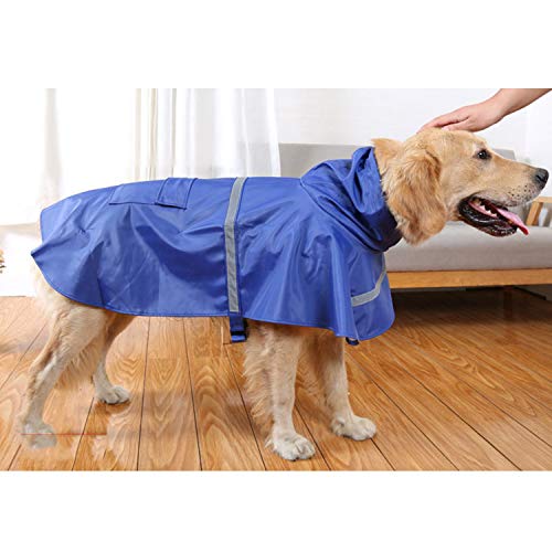 LOVEPET Pet Raincoat Dog Raincoat Labrador Large and Medium Dogs Reflective Waterproof and Snowproof Big Dog Clothes A S