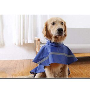 LOVEPET Pet Raincoat Dog Raincoat Labrador Large and Medium Dogs Reflective Waterproof and Snowproof Big Dog Clothes A S