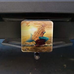 I Believe in Mermaids Tropical Beach Ocean Tow Trailer Hitch Cover Plug Insert