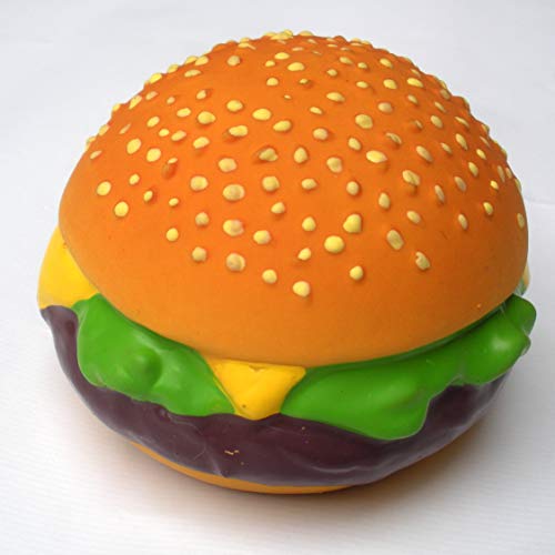 WANT CHEW Latex Dog Squeaky Chew Toys, Hamburger 4" *Please Choice Sold by *fleasolo110,**