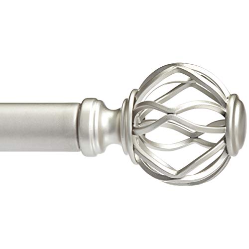 Amazon Basics Lattice Cage Curtain Rod Finials, Set of Two, Nickel