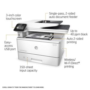 HP Laserjet Pro M426fdw Multifunction Wireless Laser Printer with Duplex Printing (F6W15A) (Renewed)