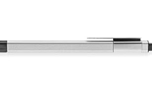 Moleskine Classic Pro Click Ballpoint Pen, 1.0mm Point, Silver Grey