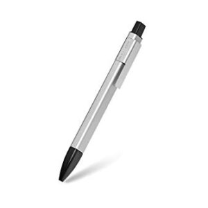 Moleskine Classic Pro Click Ballpoint Pen, 1.0mm Point, Silver Grey