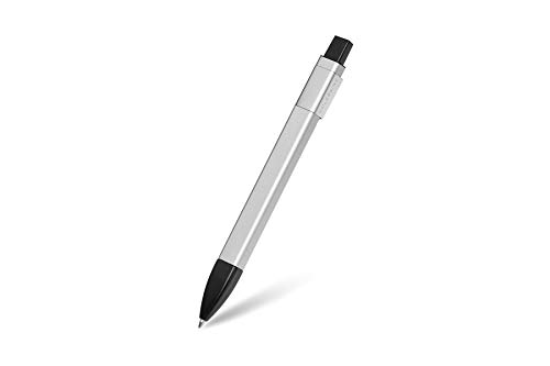 Moleskine Classic Pro Click Ballpoint Pen, 1.0mm Point, Silver Grey