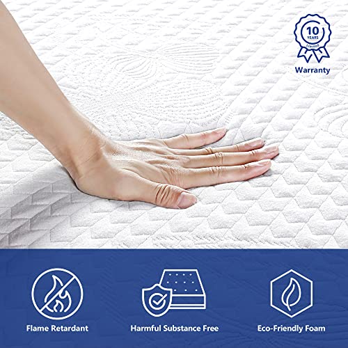 Olee Sleep 5 Inch Gel Adaptive Comfort Memory Foam Mattress (Full), White