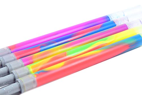 Zebra Sarasa Clip 0.5 Retractable Gel Ink Pen, Rubber Grip, 0.5 mm, Marble Colors, 5 Color Ink, Sticky Notes Value Set