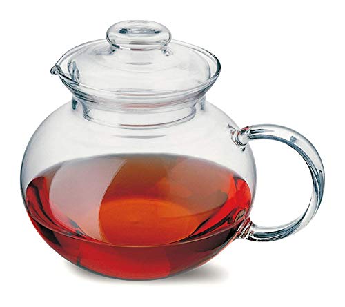 Simax Glass Teapot For Stovetop: Glass Tea Kettle For Stove Top - Tea Pots For Stove Top - Stovetop & Microwave Safe Kettles For Boiling Water - Clear Glass Tea Pot With Spout -1 Quart/4 Cup Teapots