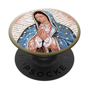 our lady of guadalupe la virgen de guadalupe phone grip popsockets popgrip: swappable grip for phones & tablets