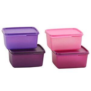 tupperware keep tab plastic container set medium 1.2 liter (set of 4)