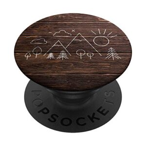 simple hiking graphic design for men women popsockets swappable popgrip