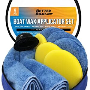 Microfiber Wax Applicator Pad Soft Foam Auto Wax Applicator Pads Hand Polish Sponges and Cloth Buffer Waxing Set Bulk Pack Detailing Polishing and Tire Dressing for Boats and Cars and Application