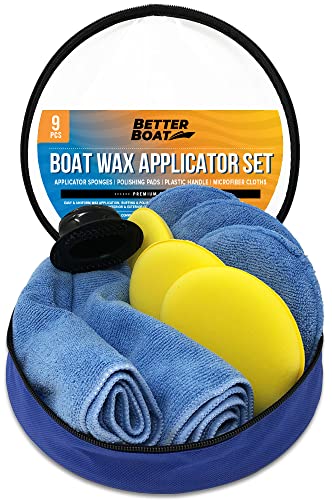 Microfiber Wax Applicator Pad Soft Foam Auto Wax Applicator Pads Hand Polish Sponges and Cloth Buffer Waxing Set Bulk Pack Detailing Polishing and Tire Dressing for Boats and Cars and Application