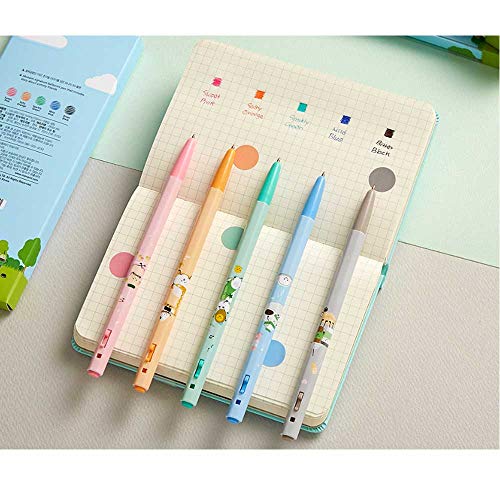 MONAMI 153 Yummy Ballpoint pens 0.5mm 5 Body colors Ink 5 colors