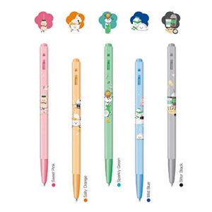 MONAMI 153 Yummy Ballpoint pens 0.5mm 5 Body colors Ink 5 colors