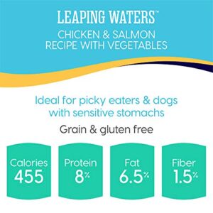 Solid Gold Wet Dog Food for Adult & Senior Dogs - Made with Real Chicken & Salmon - Leaping Waters Grain Free Canned Dog Food for Healthy Digestion & Sensitive Stomach