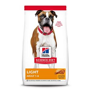 hill's science diet dry dog food, adult, light for healthy weight & weight management, 30 lb. bag