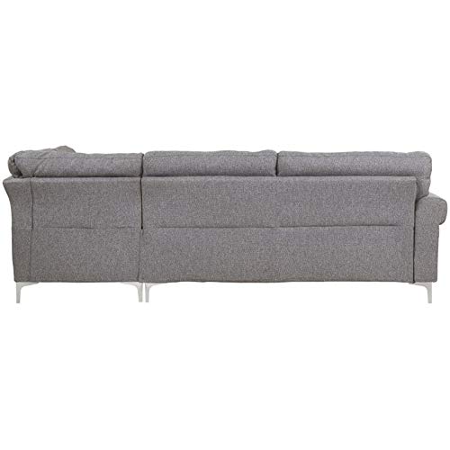 ACME FURNITURE Melvyn Sectional Sofa - - Gray Fabric