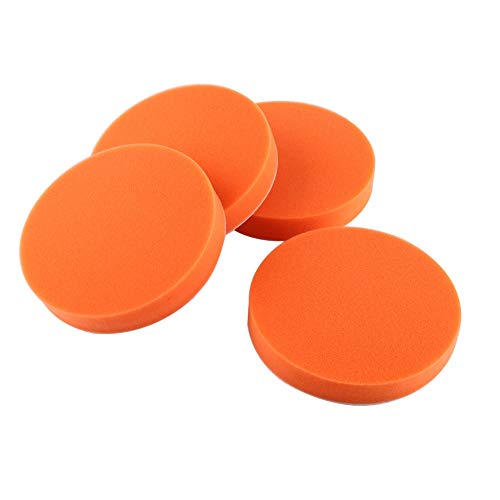 DEWIN Polishing Pads - 6 inch (150mm) Buffing Pads 10Pcs 6" Sponge Buffing Waxing Pad Kit Polishing Tool for Car Polisher, Orange Buff Pads