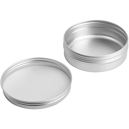 Tosnail 36 Pack 4 oz Aluminum Round Tins Empty Tins Candle Tins Spice Tins with Screw Top Lids