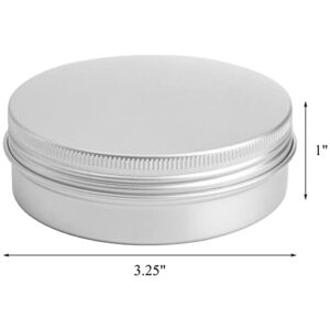 Tosnail 36 Pack 4 oz Aluminum Round Tins Empty Tins Candle Tins Spice Tins with Screw Top Lids