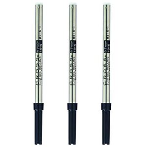 Cross Gel Rollerball Pen Refill (Black/Slim, 3-Pack) Bundle (3 Items)