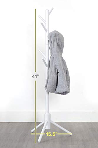 Milliard Kids Coat Tree Rack Hanger Wooden White Rack Organizer Furniture