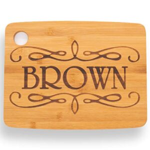 Custom Catch Personalized Cutting Board Wedding Gift - Durable Bamboo (Scroll)