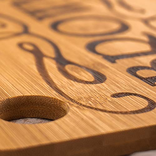 Custom Catch Personalized Cutting Board Wedding Gift - Durable Bamboo (Scroll)