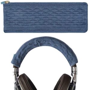 geekria knit fabric headband pad compatible with sony wh1000xm3, wh1000xm2, mdr1000x, whch700n headphone replacement headband/headband cushion/replacement pad repair parts (blue)
