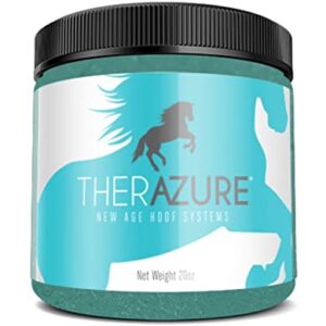 Therazure Horse Hoof Thrush Treatment Clay and White Line Equine Care: Effective on Horses, Cows, Goats, Sheep, Pigs and All Hooved Animals- 20 oz Jar