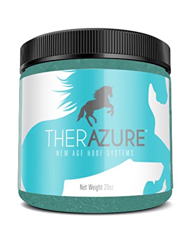 Therazure Horse Hoof Thrush Treatment Clay and White Line Equine Care: Effective on Horses, Cows, Goats, Sheep, Pigs and All Hooved Animals- 20 oz Jar