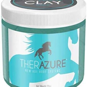 Therazure Horse Hoof Thrush Treatment Clay and White Line Equine Care: Effective on Horses, Cows, Goats, Sheep, Pigs and All Hooved Animals- 20 oz Jar