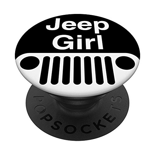 Off Road Driving SUV Car Truck Tractor Girl White Black PopSockets Swappable PopGrip