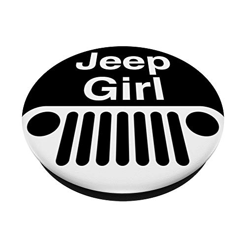 Off Road Driving SUV Car Truck Tractor Girl White Black PopSockets Swappable PopGrip